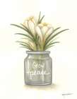 Grow Peace Crocus Art Print
