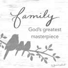 Family - Gods Greatest Masterpiece Minimalist Print