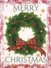 Merry Christmas Wreath Art Print