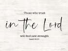 Trust in the Lord Art Print
