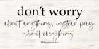 Dont Worry Minimalist Print