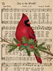 Cardinal Carols Holly Art Print