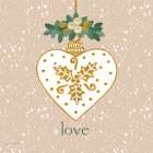 Snowy Love Ornament Art Print
