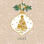Snowy Noel Ornament Minimalist Print