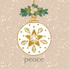 Snowy Peace Ornament Minimalist Print