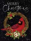 Merry Christmas Cardinal Art Print