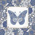 Gypsy Floral Butterfly I Art Print