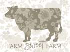 Home Sweet Home Cow Art Print
