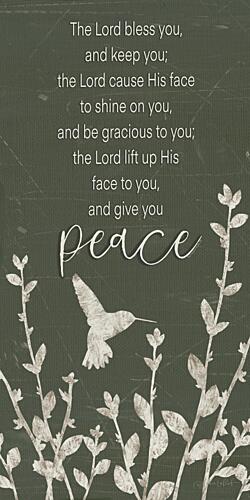 The Lord Bless You Hummingbird Art Print