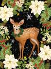 Baby Christmas Deer Art Print