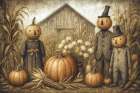 Pumpkin Folk Art Print