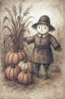 Pip the Scarecrow Art Print
