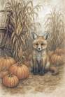 Sly Fox in the Patch Art Print