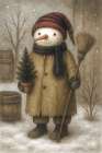The Snowmans Little Tree Art Print