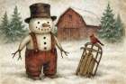 Lets Go Sledding Art Print
