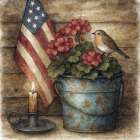Patriotic Perch Art Print