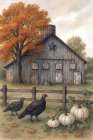 Turkeys in Autumn Art Print