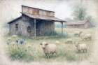 Field of Fleece Art Print