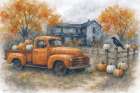 Pumpkin Patch Pick-up Art Print