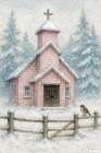 The Little Pink Church Art Print