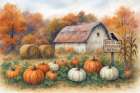 Route 66 Pumpkin Patch Art Print