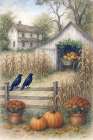 Autumn at the Farmhouse Art Print