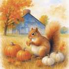 Autumn Snack Art Print