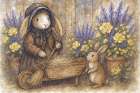Among the Roses and Lavender Art Print