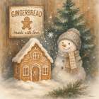 Gingerbread Made with Love Art Print