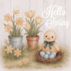 Hello Spring - for dailies Art Print