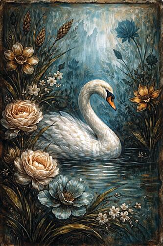 The Enchanted Lake Gold Print