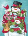 Snow Family Christmas Shopping Art Print