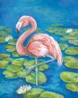 Tropical Flamingo Art Print