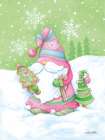Pastel Christmas Gnome Art Print
