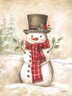 Vintage Snowman I Art Print