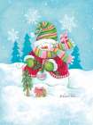 Happy Holidays Snowman Art Print