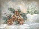 Winter Pinecones Art Print