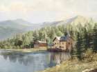 Lake Retreat Art Print