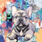 Colorful French Bulldog Art Print