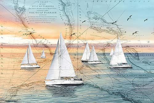 Sailing on the Gulf Passage Art Print