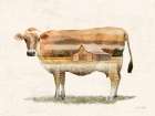 Landscape Jersey Cow Fusion Art Print