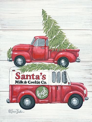 Santas Milk and Cookie Co. Art Print