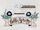Hello Spring Tulip Truck Art Print