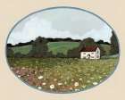 Flower Farm Fields Art Print