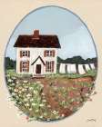 Flower Farm Cottage Art Print