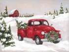 Christmas on the Old Farm Art Print