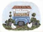 Farm Fresh Flower Stand Art Print