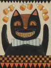 Halloween Black Cat Art Print