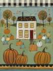 Folk Art Pumpkin Homestead Art Print