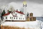 Lighthouse in Winter Art Print